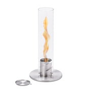 höfats Tischfeuer SPIN 90/120, Gartenfackel im Glaszylinder