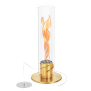 höfats Tischfeuer SPIN 900/1200, Gartenfackel im Glaszylinder