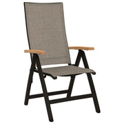 STERN New Top Klappsessel Gartenstuhl 1 Stk., Alu-Gestell mit Bezug Leinen silbergrau