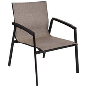 STERN New Top Lounge-Stapelsessel Gartenstuhl 2er Set, Alu-Gestell