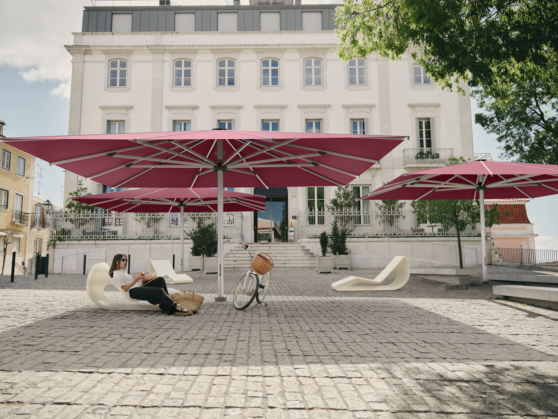 Glatz großer Sonnenschirm Palazzo für Hotellerie und Gastronomie