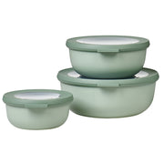 Mepal Schüsselset 3-tlg. Multi-Bowl, für Gefrierschrank, Mikrowelle und Spülmaschine, auslaufsicher, luft- und aromadicht, stapelbar