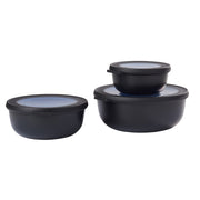 Mepal Schüsselset 3-tlg. Multi-Bowl, für Gefrierschrank, Mikrowelle und Spülmaschine, auslaufsicher, luft- und aromadicht, stapelbar