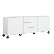 RAUM.FREUNDE Sideboard Henri auf Rollen, Weiß
