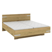 Musterring Bett Savona 2.0 mit Kopfteil, Massivholz Eiche Bianco