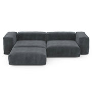 vetsak modulares Ecksofa 2-Sitzer, three module chaise Sofa, Cord-Bezug