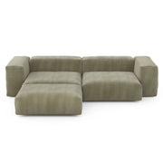 vetsak modulares Ecksofa 2-Sitzer, three module chaise Sofa, Cord-Bezug