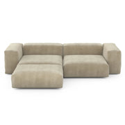 vetsak modulares Ecksofa 2-Sitzer, three module chaise Sofa, Cord-Bezug