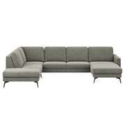 Contur Wohnlandschaft Enna, großes Ecksofa 2,5-Sitzer mit Longchair, Stoffbezug