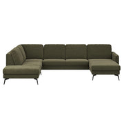 Contur Wohnlandschaft Enna, großes Ecksofa 2,5-Sitzer mit Longchair, Stoffbezug