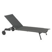 ZEBRA Gartenliege Somerset, rollbare & 3-fach verstellbare Sonnenliege, graphite